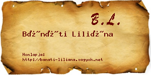 Bánáti Liliána névjegykártya